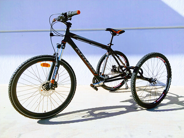 Trike MTB triciclo adultos con problemas de movilidad o equilibrio, conversión de bicicleta a triciclo a medida
