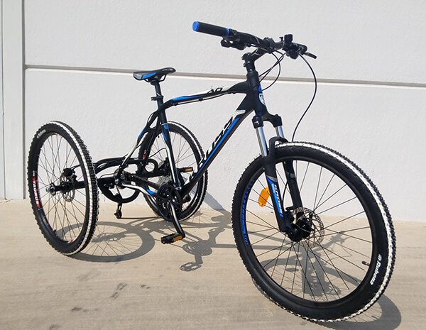 Triciclo adaptado MTB paseo para adultos, conversión de bicicleta a triciclo a medida